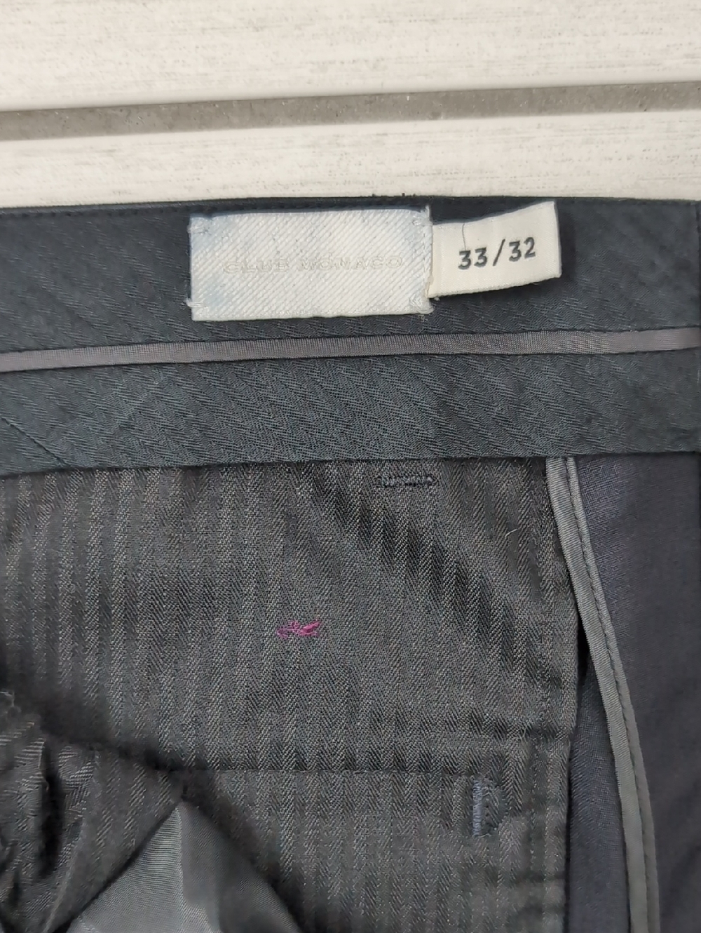 Club Monaco Navy Wool Trousers - Picture 3 of 5